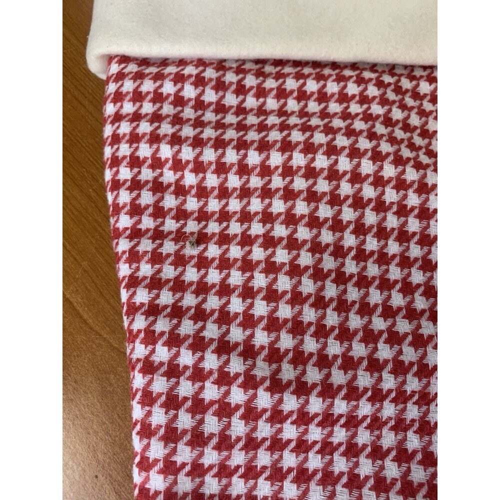 Holiday Home Holiday Red/white Houndstooth Stocking 16”x8” - Picture 2 of 6